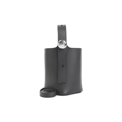 Loewe Black Mini Pebble Bucket Bag