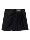 Loewe Draped Lambskin Midi Skirt