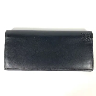 Pre-owned Loewe Black Multi-color Leather Long Wallet (bi-fold) () In Black, Multi-color