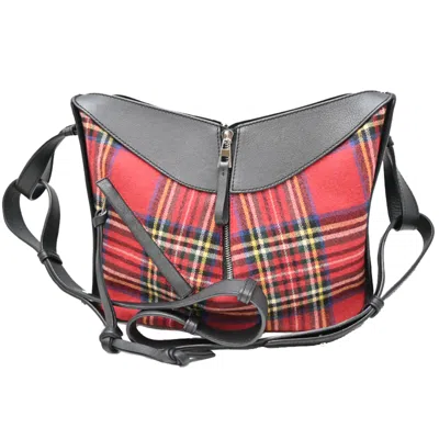 Pre-owned Loewe Black Multi-color Red Color Leather Wool Shoulder Bag ()