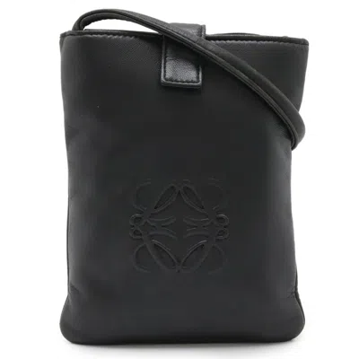 Pre-owned Loewe Black Nappa Leather Pochette Shoulder Bag ()