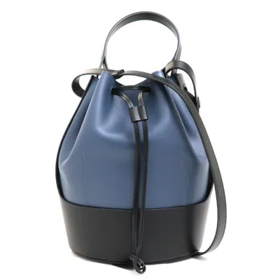 Pre-owned Loewe Black Navy Leather Shoulder Bag () In Black, Navy