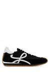 Loewe Flow Runner Suede-trimmed Sneakers In Blackwhite
