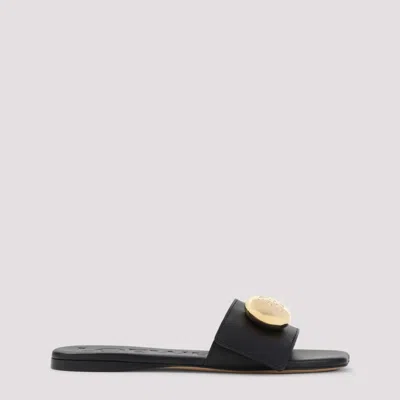 LOEWE BLACK OPEN TOE SANDALS