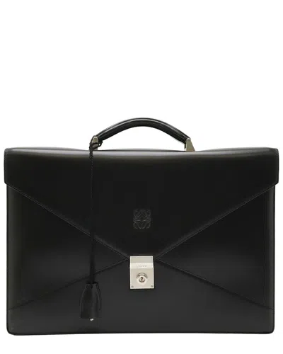 Pre-owned Loewe Black Others Anagram Diplomatico Briefcase (authentic Pre-loved)