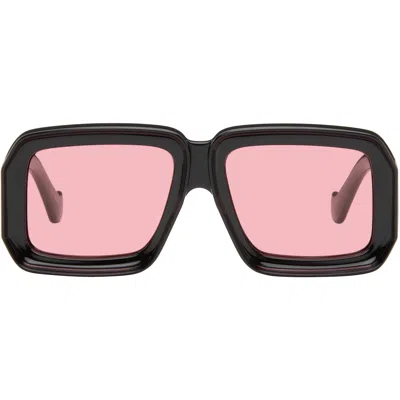 Loewe Black Paula's Ibiza 'dive In Mask' Sunglasses In Transparent