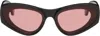 Loewe Black Paula's Ibiza Goggle Cat-eye Sunglasses In Black