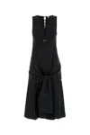 Loewe Poplin Dress With Bow Detail And Midi Length