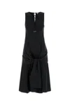 Loewe Poplin Dress With Bow Detail And Midi Length