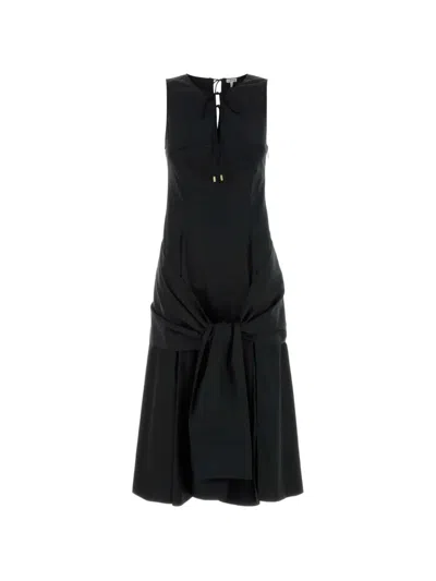 Loewe Wrap Dress In Black