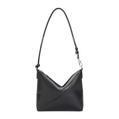 LOEWE BLACK PUZZLE FOLD SHOULDER BAG