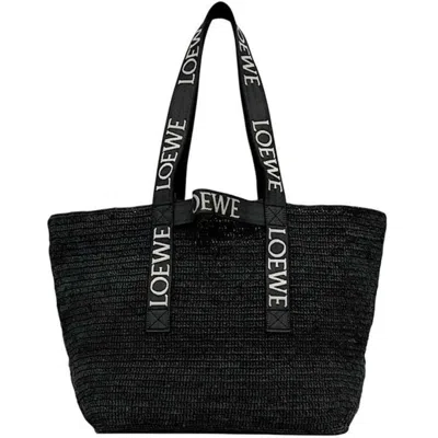 Pre-owned Loewe Black Raffia Tote Bag ()