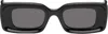 Loewe Black Rectangular Sunglasses In Neutral