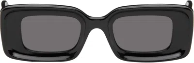 Loewe Black Rectangular Sunglasses In Neutral