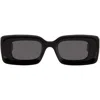 Loewe Black Rectangular Sunglasses In Black