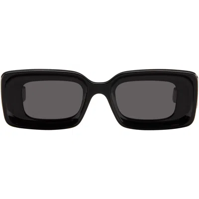 LOEWE BLACK RECTANGULAR SUNGLASSES