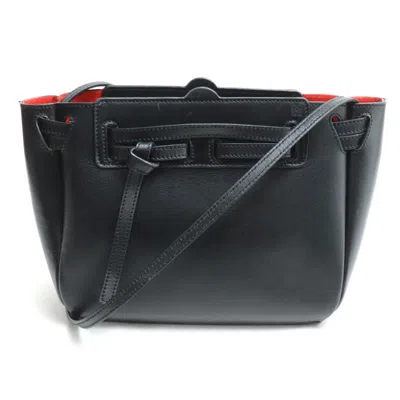Pre-owned Loewe Black Red Color Leather Shoulder Bag () In Black, Red Color