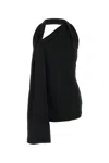 Loewe Black Satin Mini Dress In Black