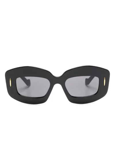 LOEWE BLACK SCREEN GEOMETRIC-FRAME SUNGLASSES