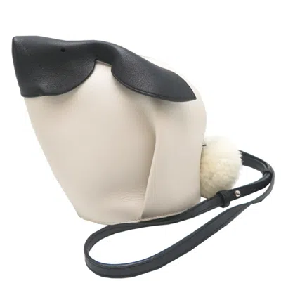 Pre-owned Loewe Black Silver White Leather Shoulder Bag ()