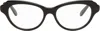 Loewe Black Slim Cat-eye Glasses In Black