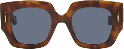 Loewe Black Square Anagram Sunglasses In Brown