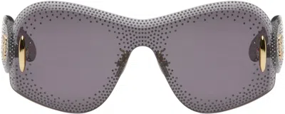 Loewe Black Starry Night Mask Sunglasses In Grey