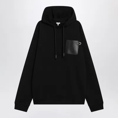 LOEWE LOEWE  BLACK SWEATSHIRT WITH ANAGRAM POCKET