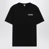 Loewe Logo-embroidered Cotton-jersey T-shirt In Black
