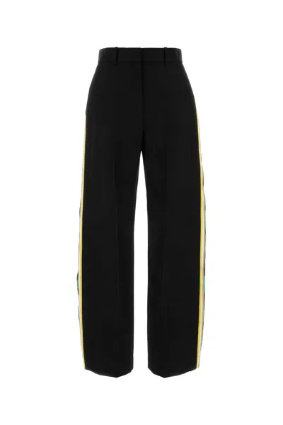 Loewe Black Twill Pant In Gold