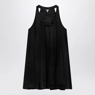 LOEWE LOEWE  BLACK VISCOSE TRAPEZE MINI DRESS
