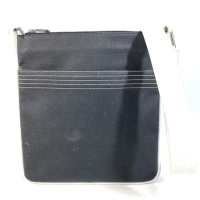 Pre-owned Loewe Black White Leather Pvc Pochette Shoulder Bag () In Black, White
