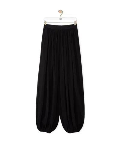 Loewe Black Wide-leg Casual Pants