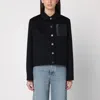 Loewe Cashmere Blend Workwear Jacket With Anagram Pocket In Black