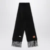 Loewe Anagram Patch Mohair And Wool Scarf In Black