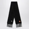 Loewe Anagram Patch Mohair And Wool Scarf In Black