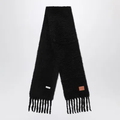 Loewe Black Wool And Mohair Scarf Women