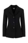 Loewe Black Wool Blend Blazer In Black
