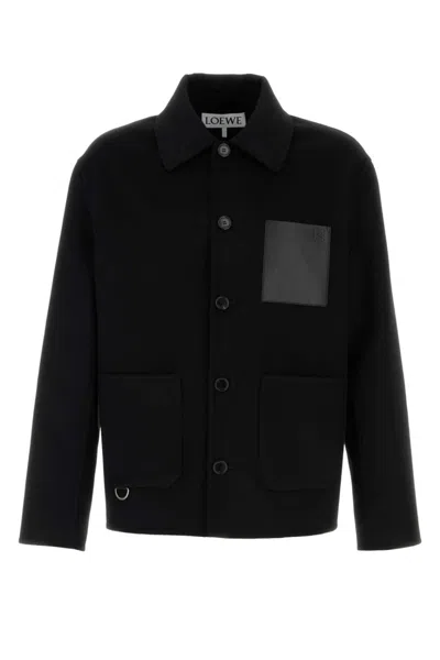 LOEWE BLACK WOOL BLEND JACKET