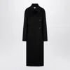 Loewe Double-breasted Wool Coat In Black
