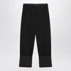 Loewe Straight-leg Turn-up Jeans In Black