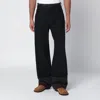 Loewe Black/burgundy Cuffed Jeans In Black