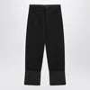 Loewe Straight-leg Turn-up Jeans In Black