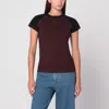 Loewe Black/burgundy Slim T-shirt In Black