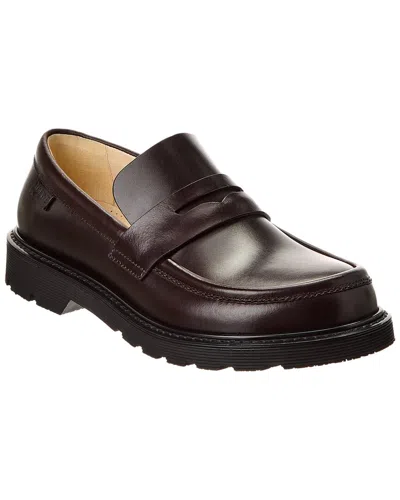 Loewe Blaze Leather Loafer In Brown