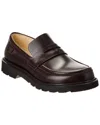 Loewe Chunky Leather Loafer In Brown