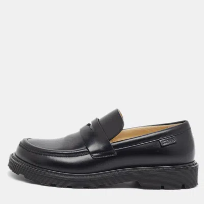Pre-owned Loewe Blaze Size 37 Black Leather Penny Loafers