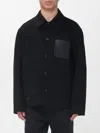 Loewe Mens Black Workwear Leather-pocket Wool And Cashmere Jacket In Black