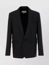Loewe Blazer Wool Blend Back Vent In Black
