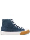 Loewe Bloc Denim Sneakers In Blue